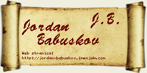 Jordan Babuškov vizit kartica
